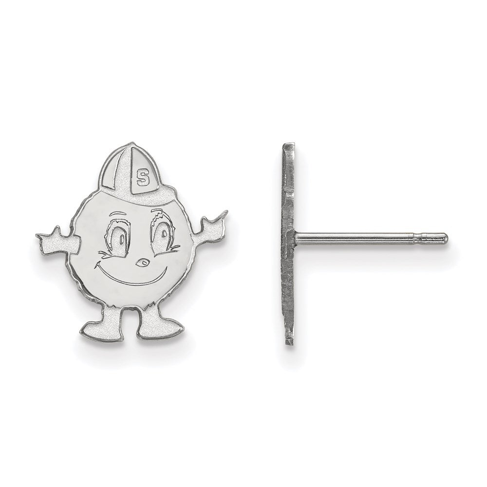 14kw  Syracuse University Small Post Earrings