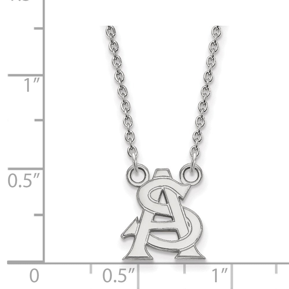 14k White Gold  Arizona State University Small Pendant Necklace