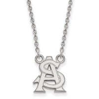 14k White Gold  Arizona State University Small Pendant Necklace