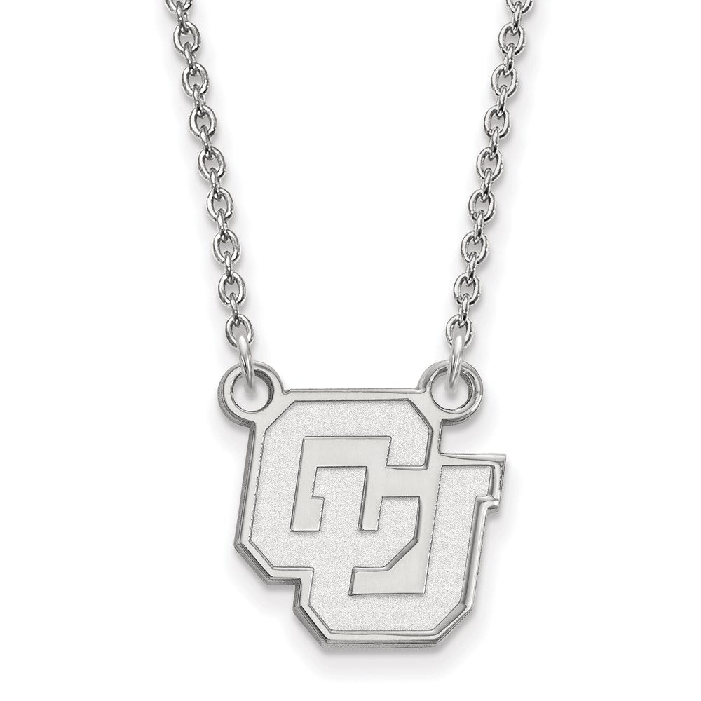 14k White Gold  University of Colorado Small Pendant Necklace