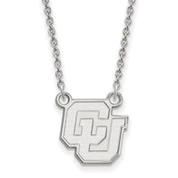 14k White Gold  University of Colorado Small Pendant Necklace