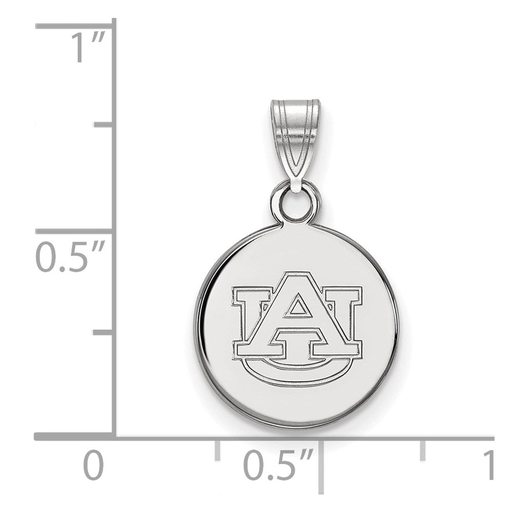 14k White Gold  Auburn University Small Disc Pendant