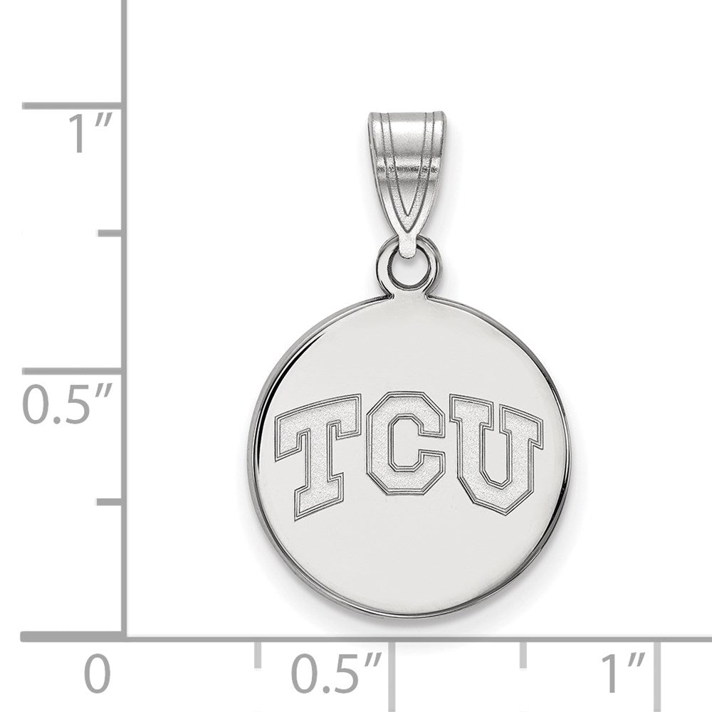 14kw  Texas Christian University Medium Disc Pendant