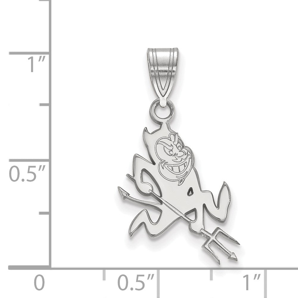 14k White Gold  Arizona State University Sun Devil Pendant