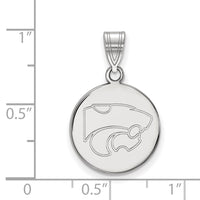 14kw  Kansas State University Medium Disc Pendant