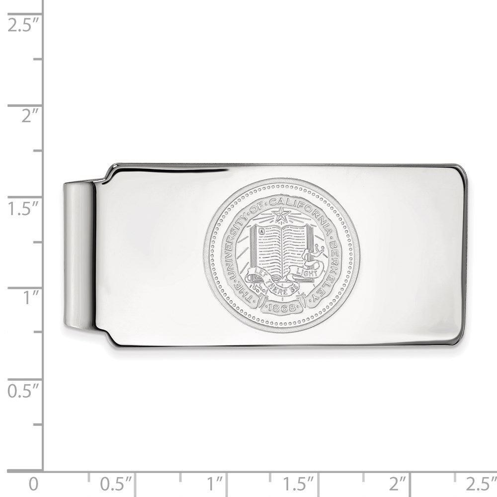 14k White Gold  University of California Berkeley Crest Money Clip