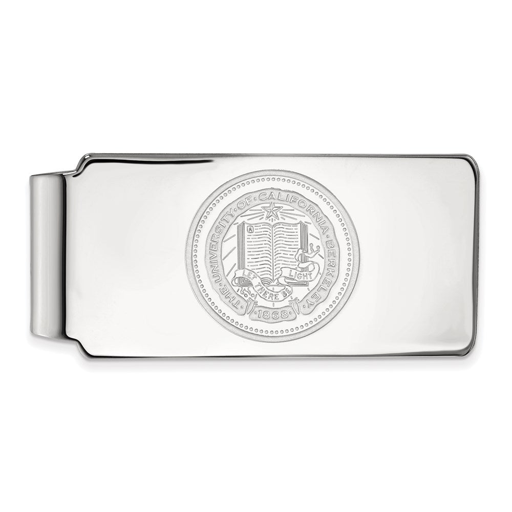 14k White Gold  University of California Berkeley Crest Money Clip