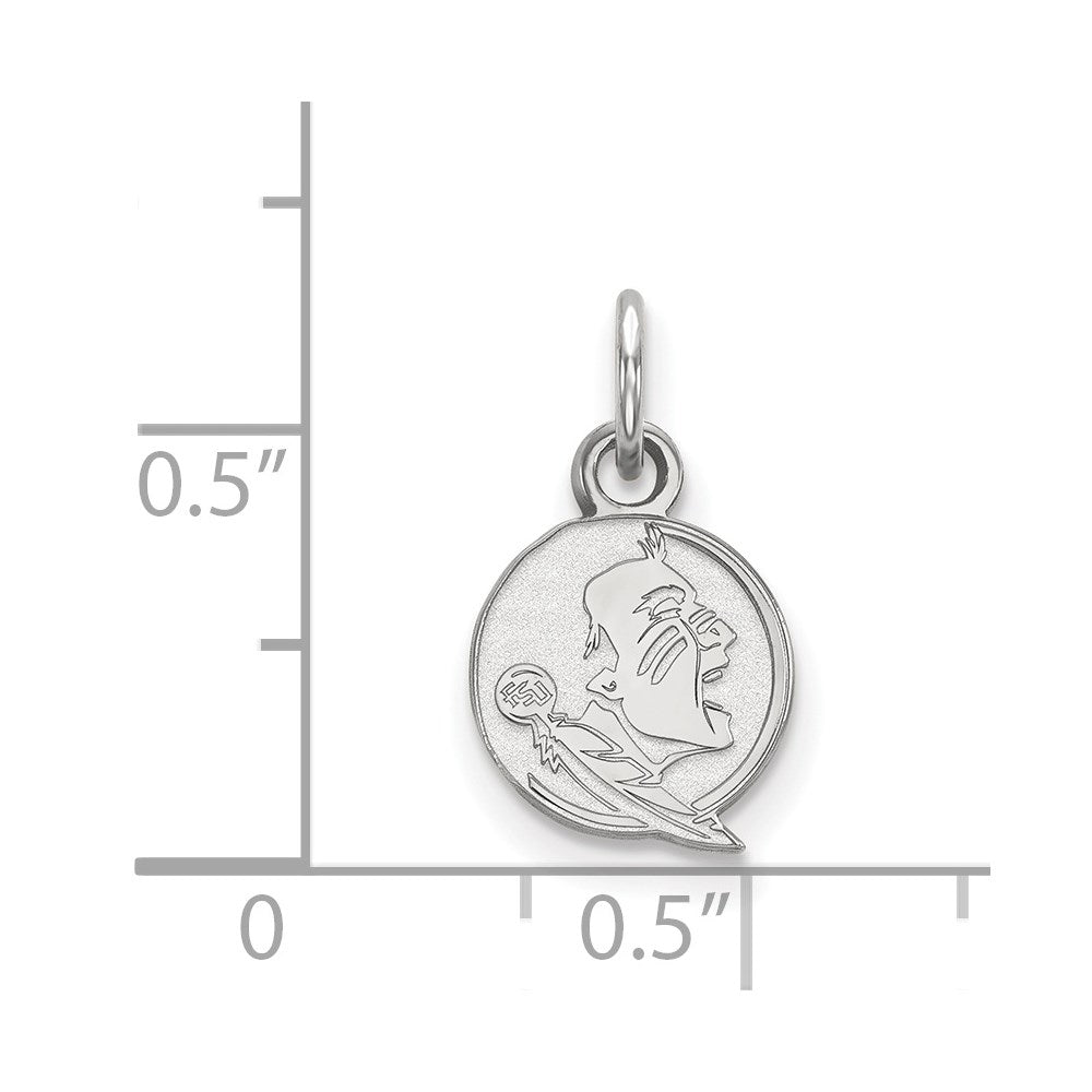 14k White Gold  Florida State University XS Pendant