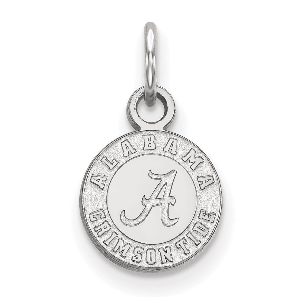 14k White Gold  University of Alabama XS Disc Pendant
