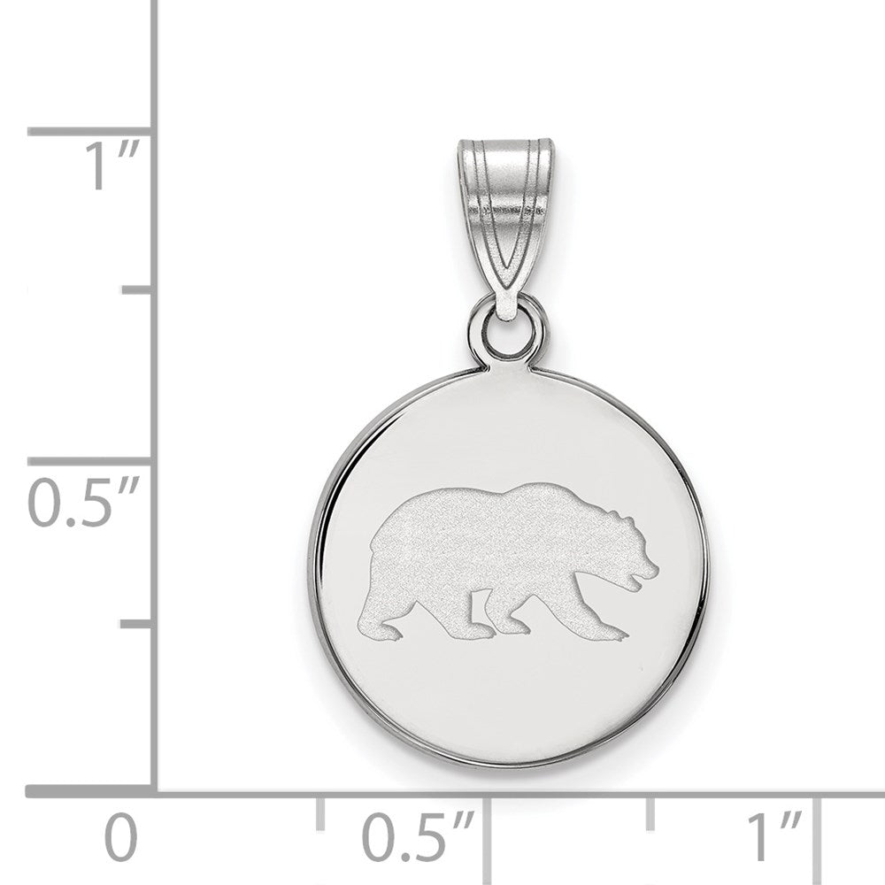 14k White Gold  Univ. of California Berkeley Medium Disc Pendant