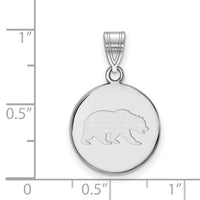 14k White Gold  Univ. of California Berkeley Medium Disc Pendant
