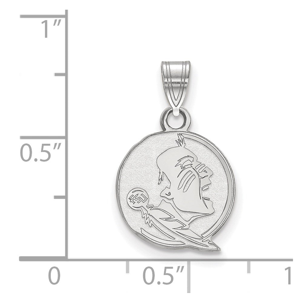 14k White Gold  Florida State University Small Pendant