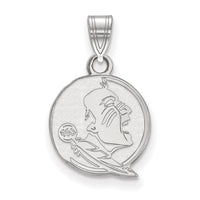 14k White Gold  Florida State University Small Pendant