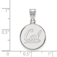 14k White Gold  U. of California Berkeley Medium Disc Pendant