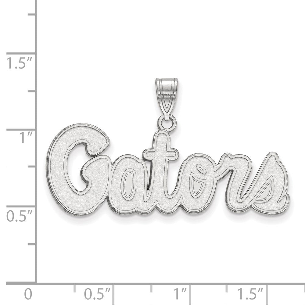 14k White Gold  University of Florida Medium Pendant