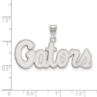 14k White Gold  University of Florida Medium Pendant
