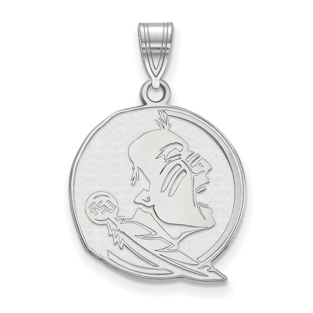 14k White Gold  Florida State University Large Pendant