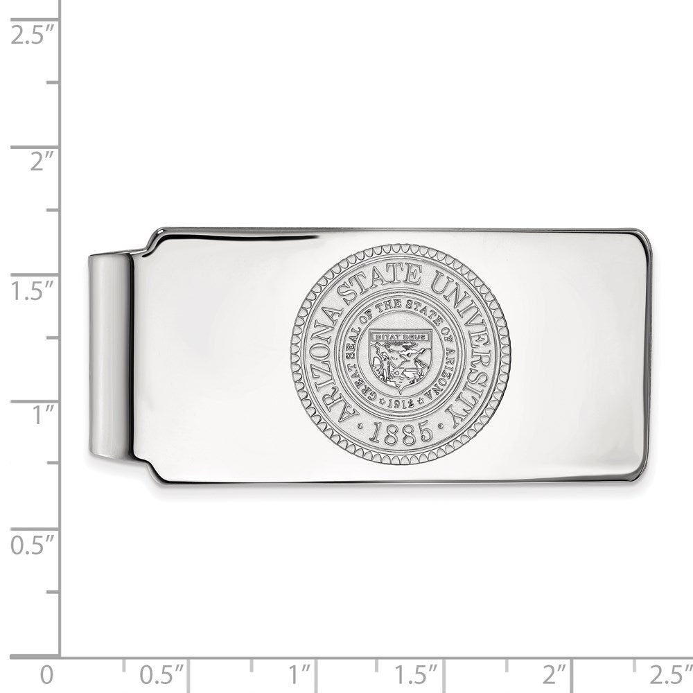 14k White Gold  Arizona State University Crest Money Clip