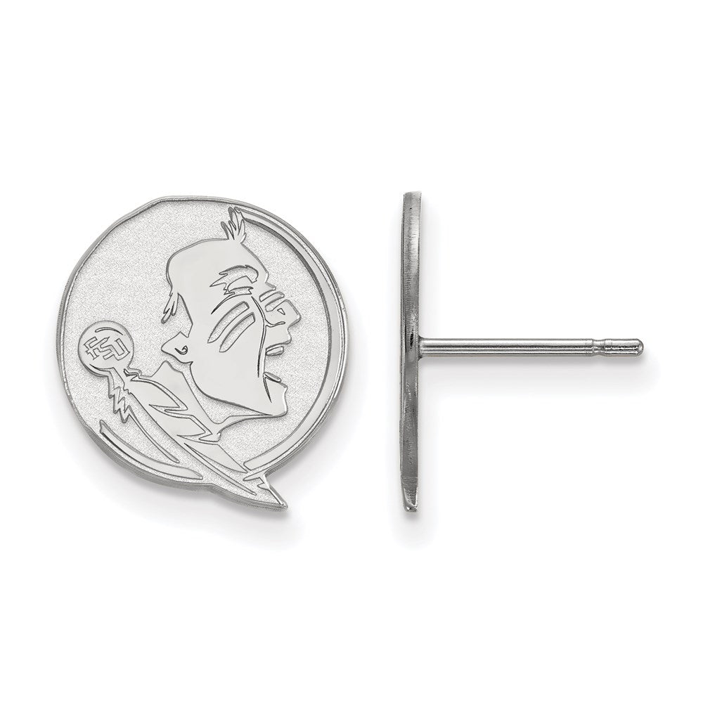 14k White Gold  Florida State University Small Post Earrings
