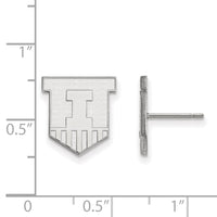 14kw  University of Illinois Small Post Earrings