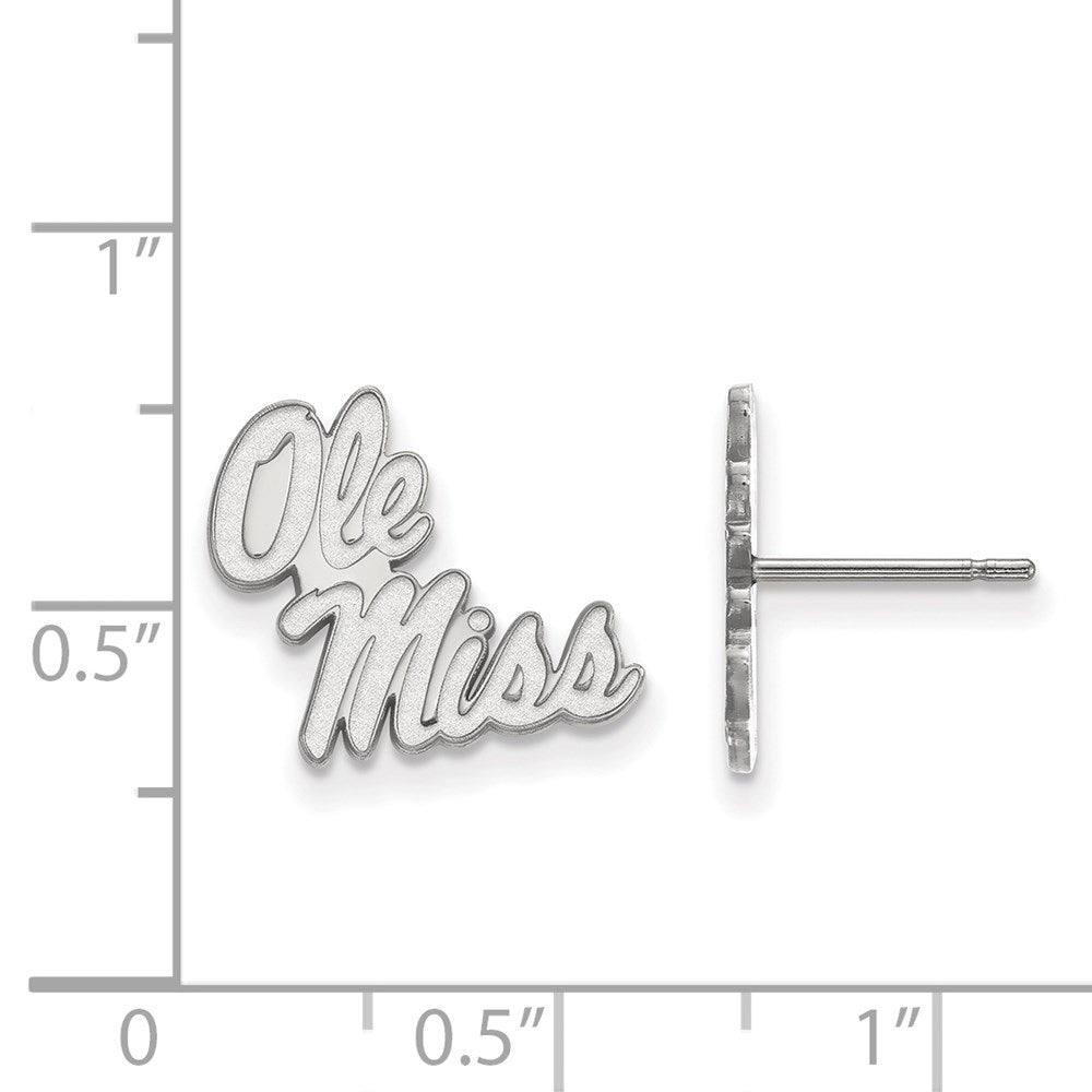 14kw  University of Mississippi Small Post Earrings