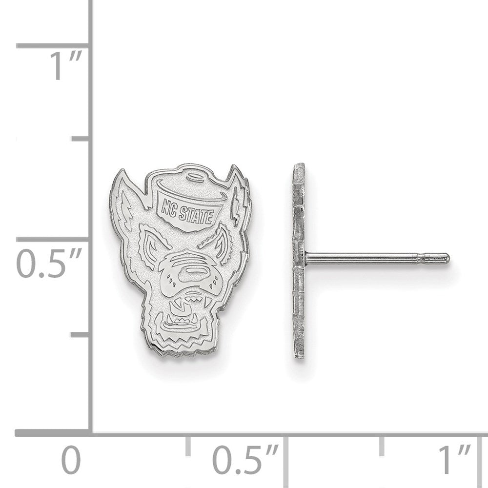 14kw  North Carolina State University Small Post Earrings