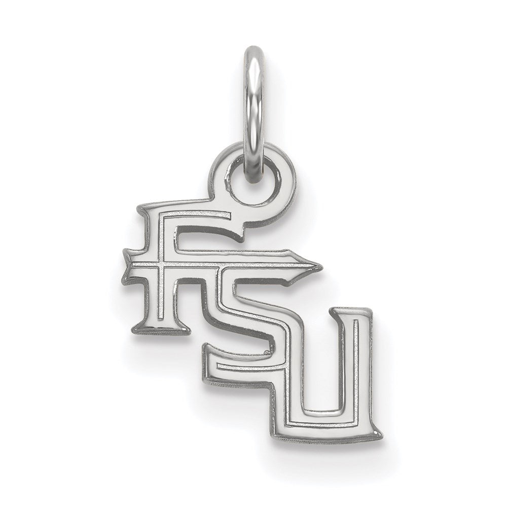 14k White Gold  Florida State University XS Pendant