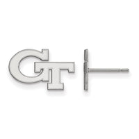 14k White Gold  Georgia Institute of Technology XS Post Earrings