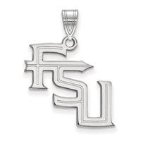 14k White Gold  Florida State University Large Pendant