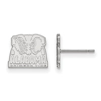 14k White Gold  University of Alabama XS Post Earrings