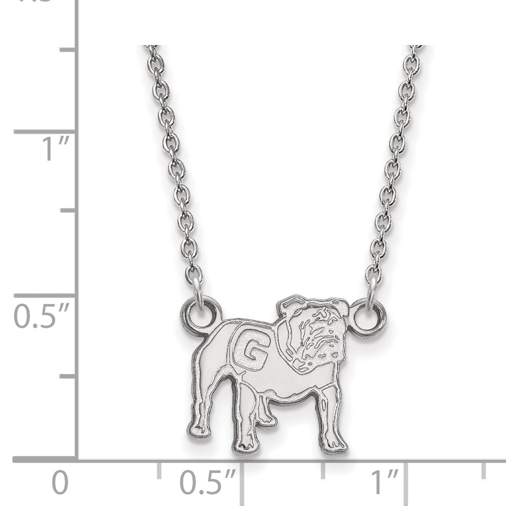 14k White Gold  University of Georgia Small Pendant Necklace