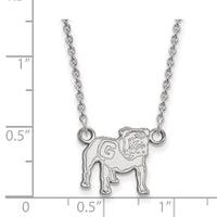 14k White Gold  University of Georgia Small Pendant Necklace