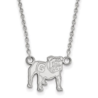 14k White Gold  University of Georgia Small Pendant Necklace