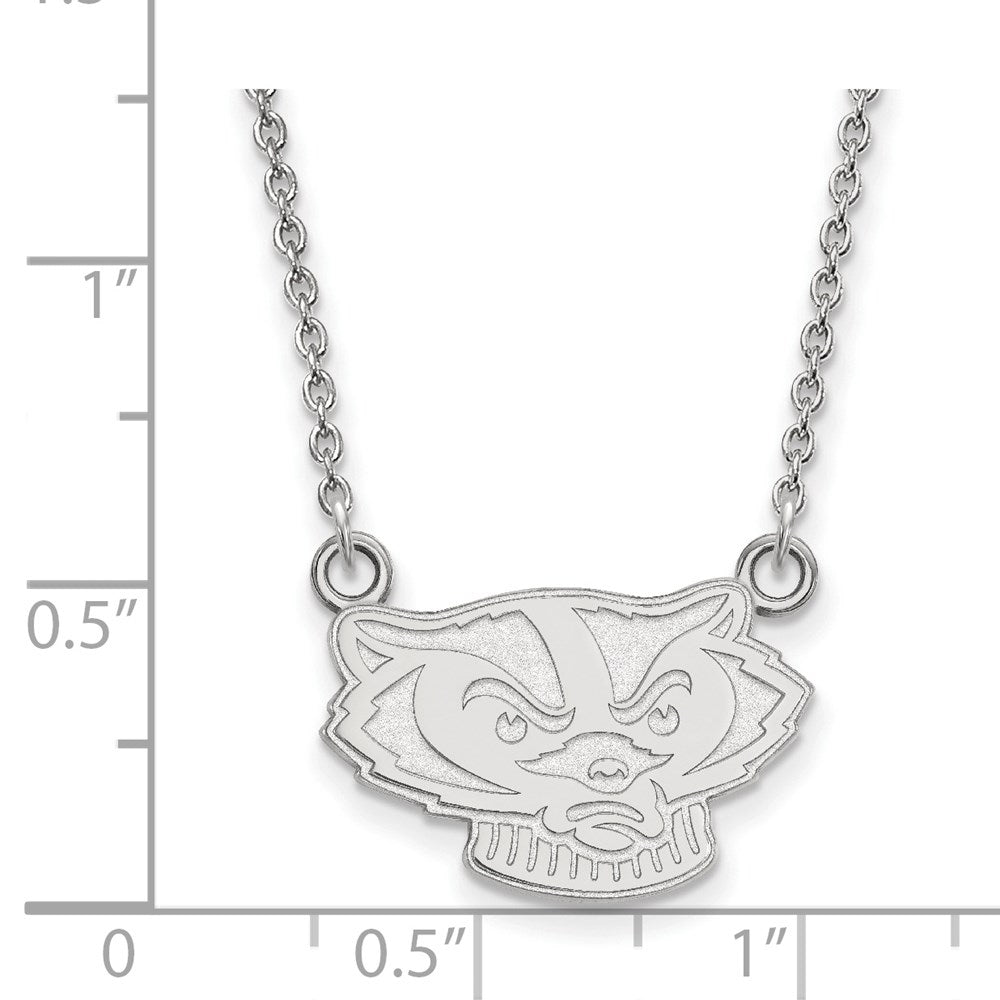 14kw  University of Wisconsin Small Pendant w/Necklace