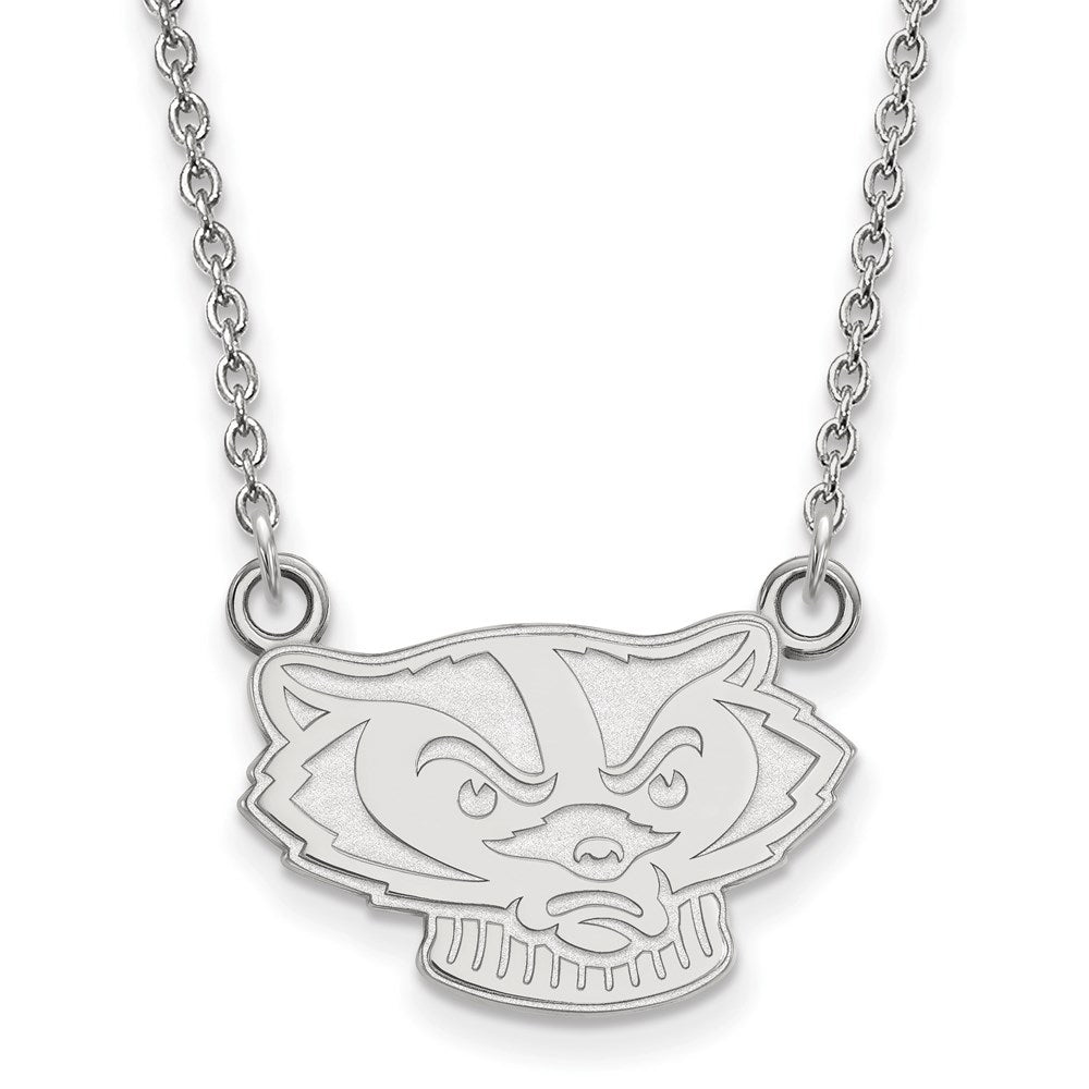 14kw  University of Wisconsin Small Pendant w/Necklace