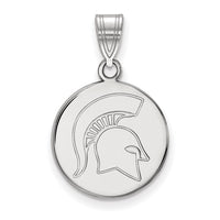 14kw  Michigan State University Medium Disc Pendant