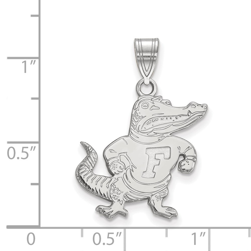 14k White Gold  University of Florida Large Pendant