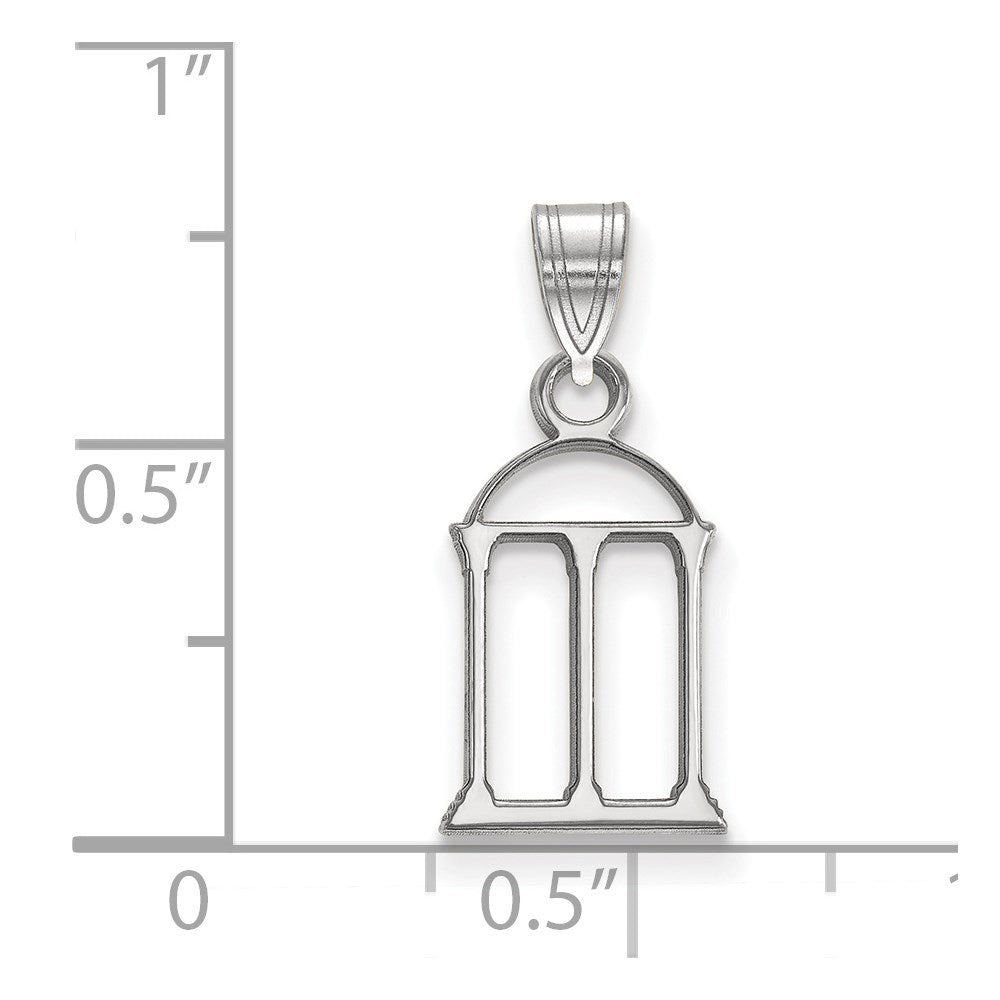 14k White Gold  University of Georgia Arch Small Pendant