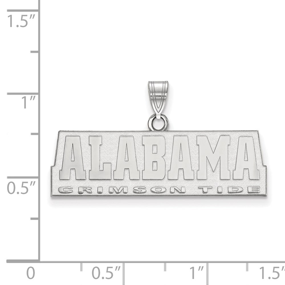 14k White Gold  University of Alabama Medium Pendant