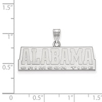 14k White Gold  University of Alabama Medium Pendant