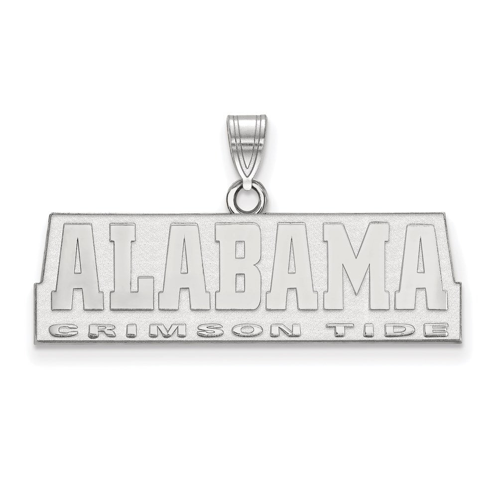 14k White Gold  University of Alabama Medium Pendant