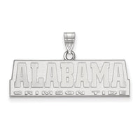 14k White Gold  University of Alabama Medium Pendant