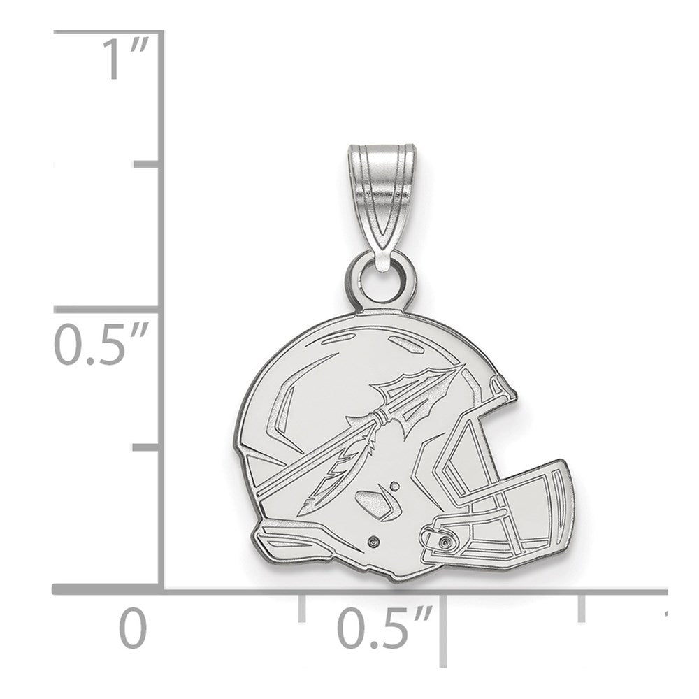 14k White Gold  Florida State University Medium Helmet Pendant