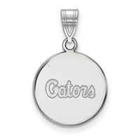 14k White Gold  University of Florida Medium Disc Pendant