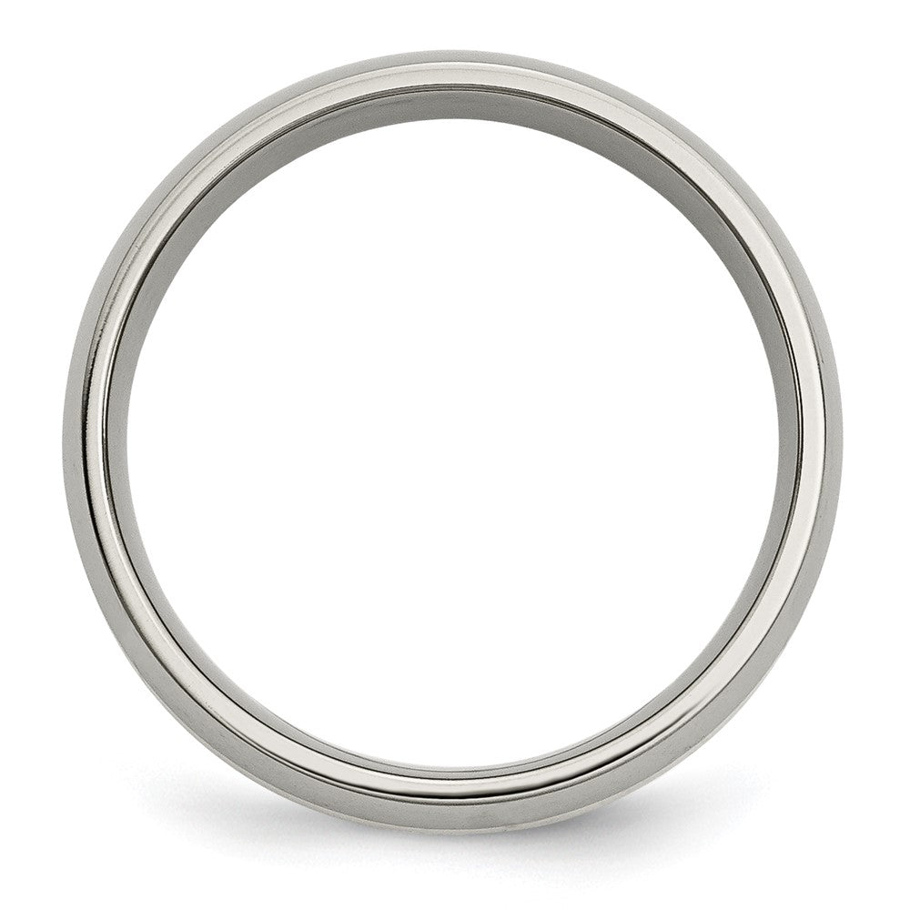 Titanium Polished w/14k Yellow Inlay 6mm Band