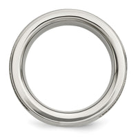Titanium Brushed Black IP-plated Cable 1/20ct Diamond 10mm Band