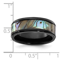 Titamium Black IP-plated Mother of Pearl Inlay 8mm Band