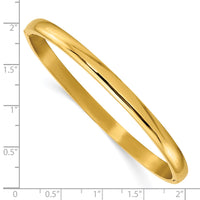 Titanium Polished Yellow IP-plated 5mm Hinged Bangle