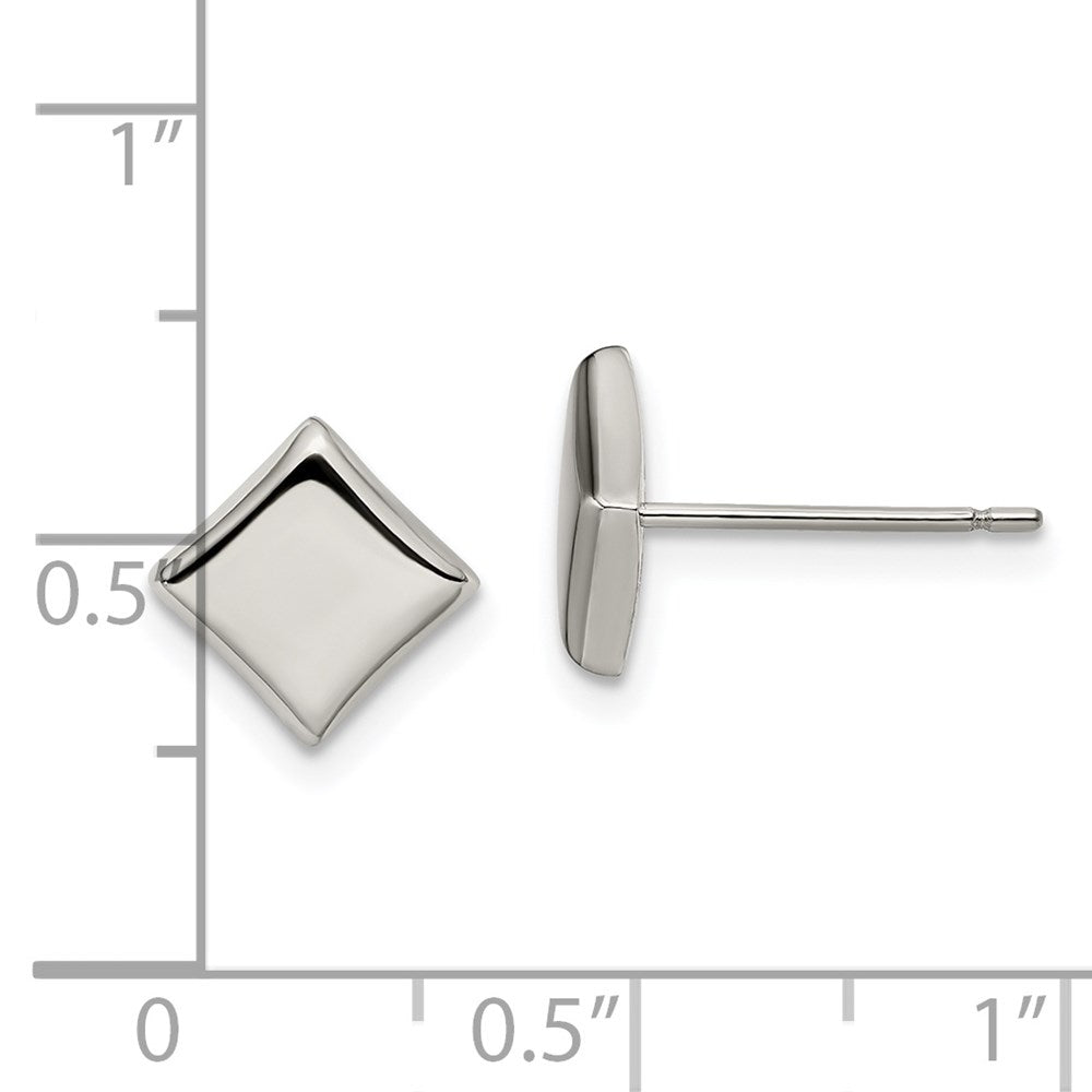 Titanium Polished 7mm Square Post Earrings