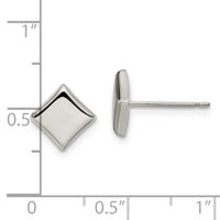 Titanium Polished 7mm Square Post Earrings